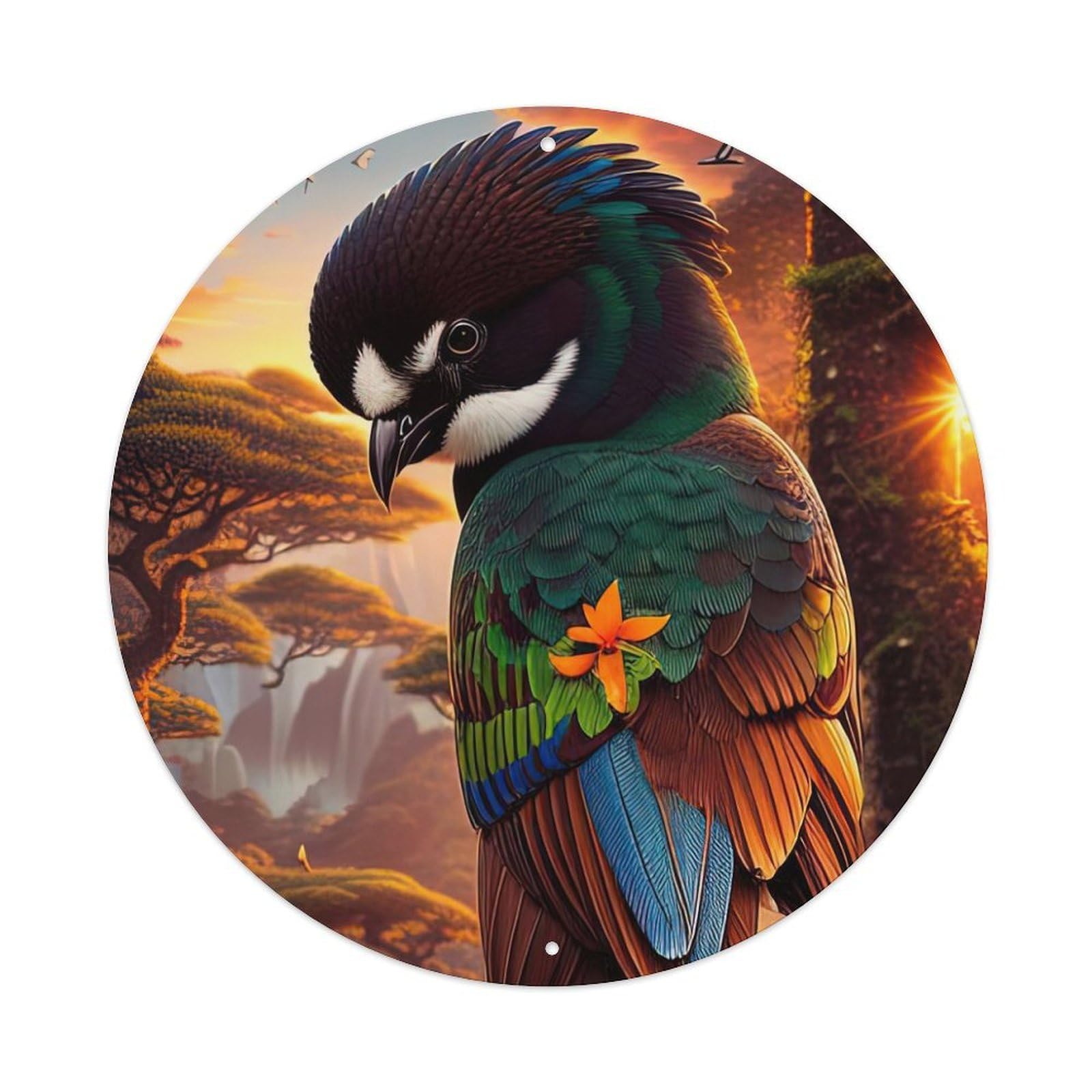Animal Artwork Bird of Paradise Metal Tin Sign