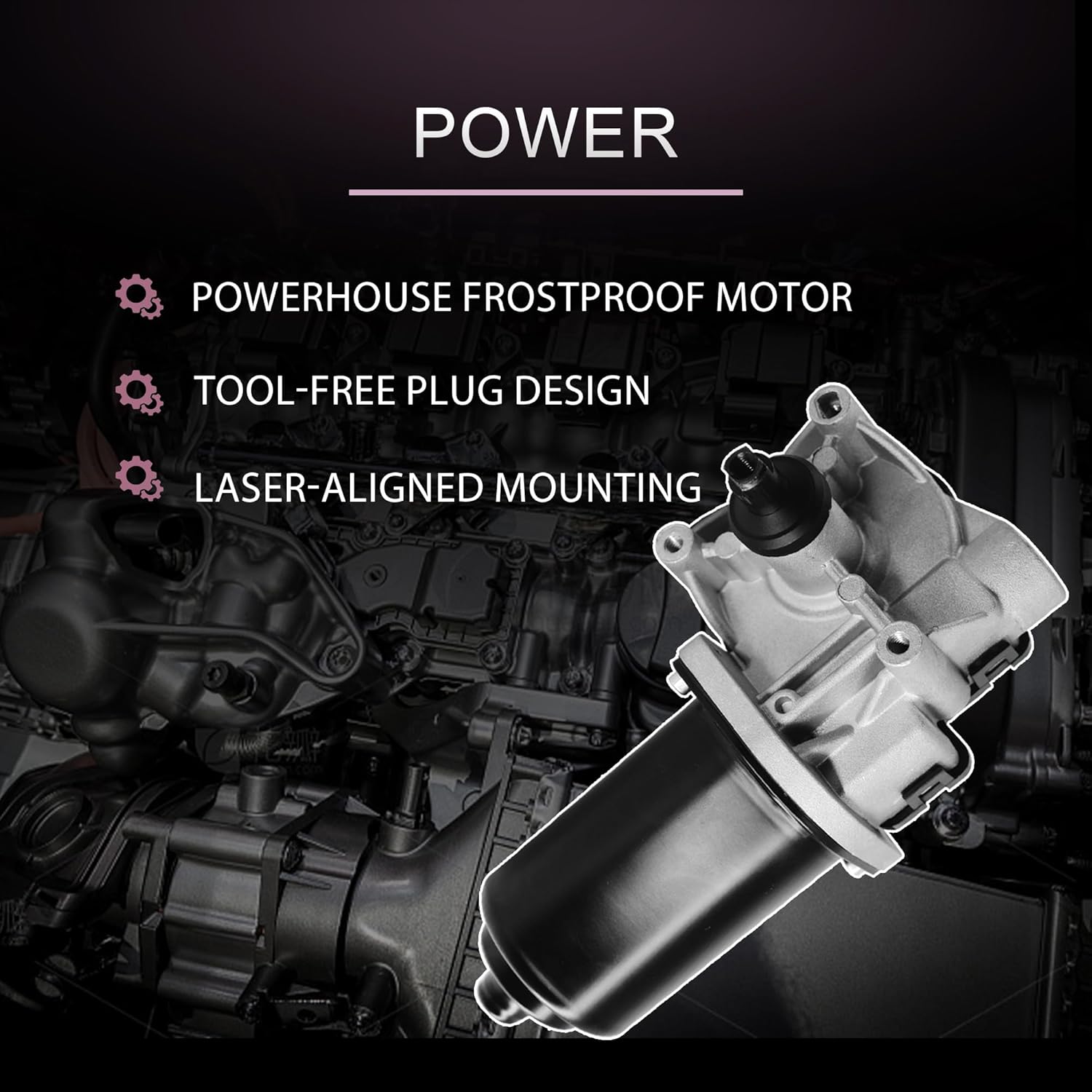 Front Windshield Wiper Motor 1F8067350 fit for Ford E150 E250 E350 Econoline Escort Explorer Ranger Thunderbird, fit for Mazda B2300 B2500 B3000 B4000, fit for Mercury Cougar Mountaineer Tracer