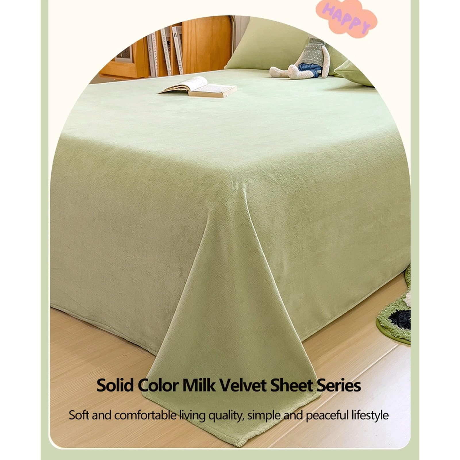 Weiches Plüsch Flanell Bettlaken 200x230 230x250 Kuschelig Warmes Betttuch Flauschiges Samt Fleece Laken ohne Gummizug for den Herbst und Winter(Navy Blue,200x230cm+48x74cm x2)
