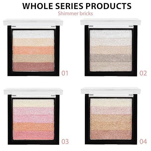Miniatura 7 de AMY'S DIARY Paleta de sombras de ojos con purpurina para maquillaje en 5 colores, sombra de ojos marrón netual brillante brillante impermeable