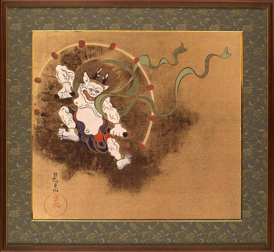 2点セット・絵画・額縁・版画・中川 学・新品未使用・風神圖・雷神圖・小琳派 2点セット・絵画・額縁・版画・中川 学・新品未使用・風神圖