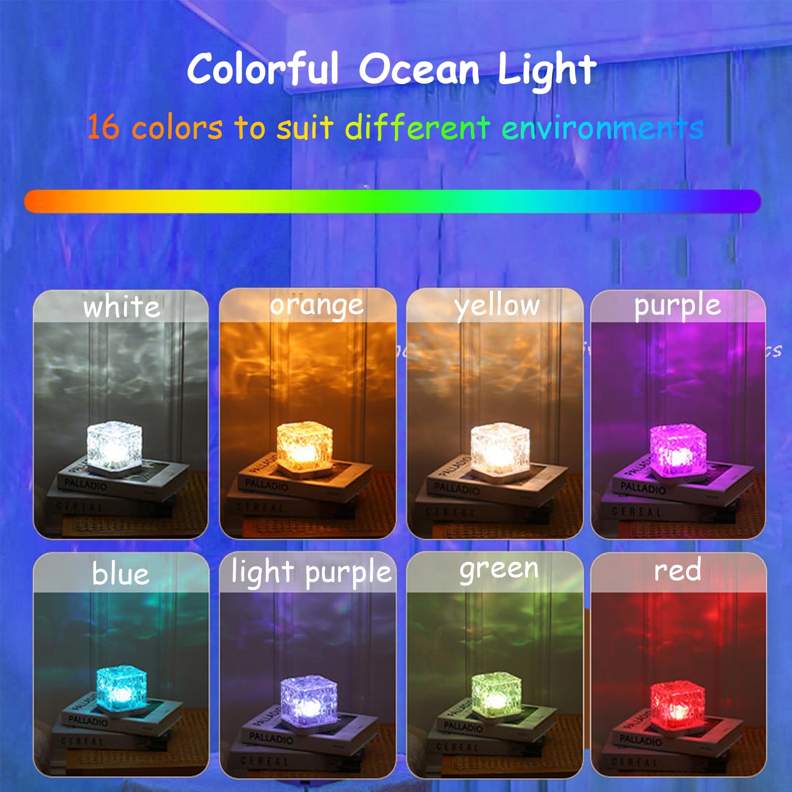 16 Color Adjustable Northern Lights Projector, Aurora Light with Remote, Water Lamp for Bedroom Living Bath Bar - Image 3