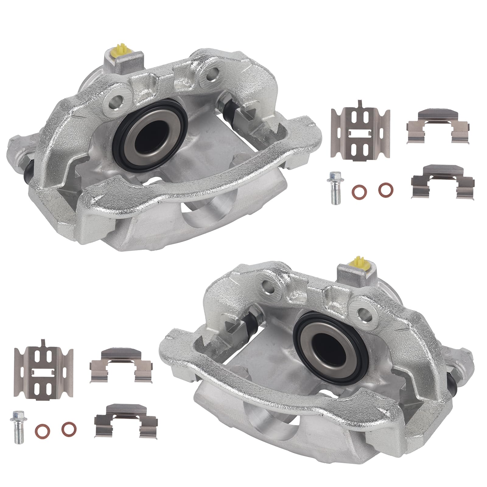 KUSATEC 18B4713 18B4712 Disc Brake Caliper with Bracket fit for Chevy Blazer GMC Jimmy 1998-2005/ S10 Sonoma 1998-2004; Isuzu Hombre 1998-2000;