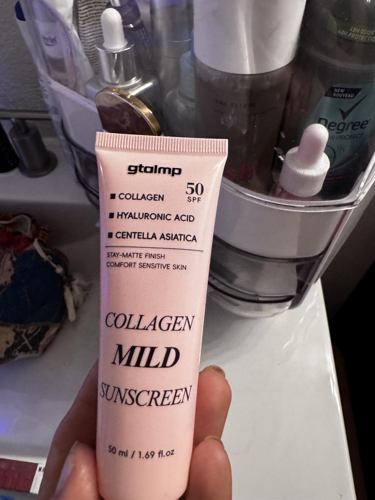 gtalmp Collagen Sunscreen for Face SPF 50 - No Cast & Hydrating Daily Sunscreen, Lightweight Non-Sticky Formula for Healthy-Looking Skin, All Skin Types & Sensitive Skin (2 Pack)