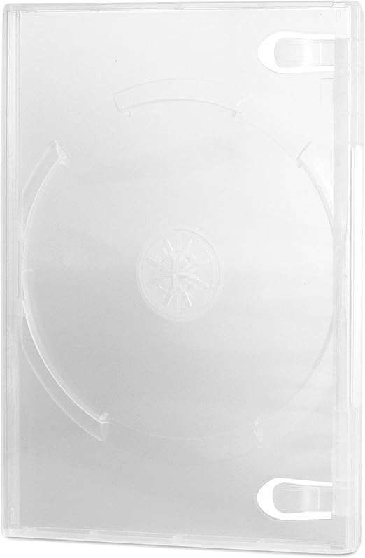 5 x Premium Quality Clear Single DVD Cases with a 14mm Spine and Plastic Sleeve for Inserting