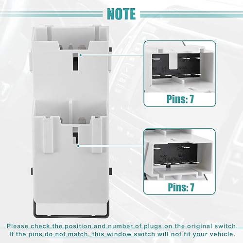 Miniatura 5 de ACROPIX Interruptor de elevalunas eléctrico delantero izquierdo para Ford Expedition Excursion F-250 Super Duty No.XL1Z14529BA - Paquete de 1 unidad
