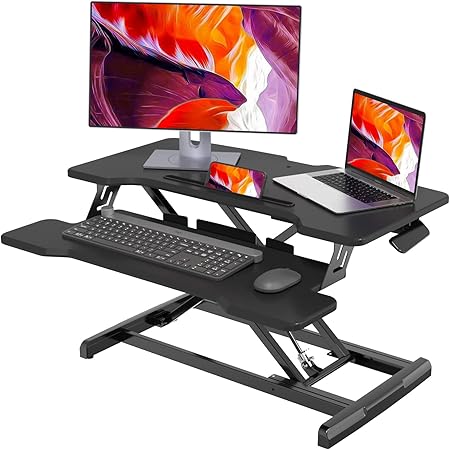 Convertidor De Escritorio De Pie Ajustable En Altura Grande