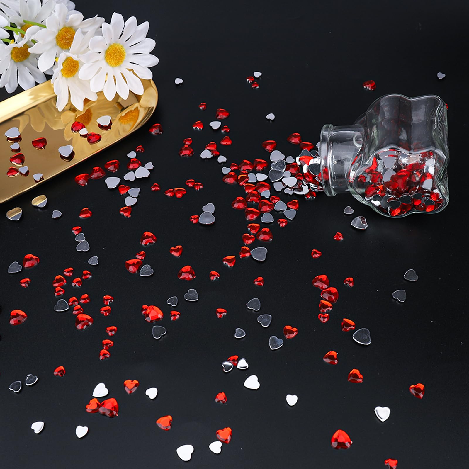 Roségold Herz-Konfetti 10 Mm – Metallfolie Für Tischdekoration | Für Hochzeit, Geburtstag, Party