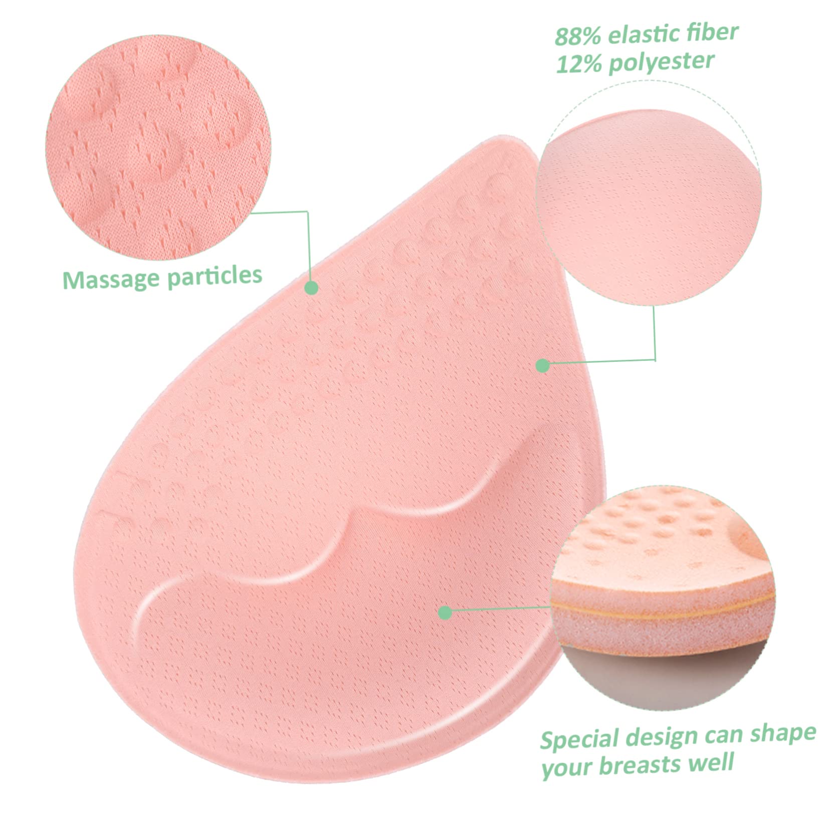 VANZACK 12 pares Inserciones de Sujetador de Almohadillas Cómodas y para Ropa Femenina Adecuadas para Tops sin Tirantes Bikinis y Vestidos de Novia