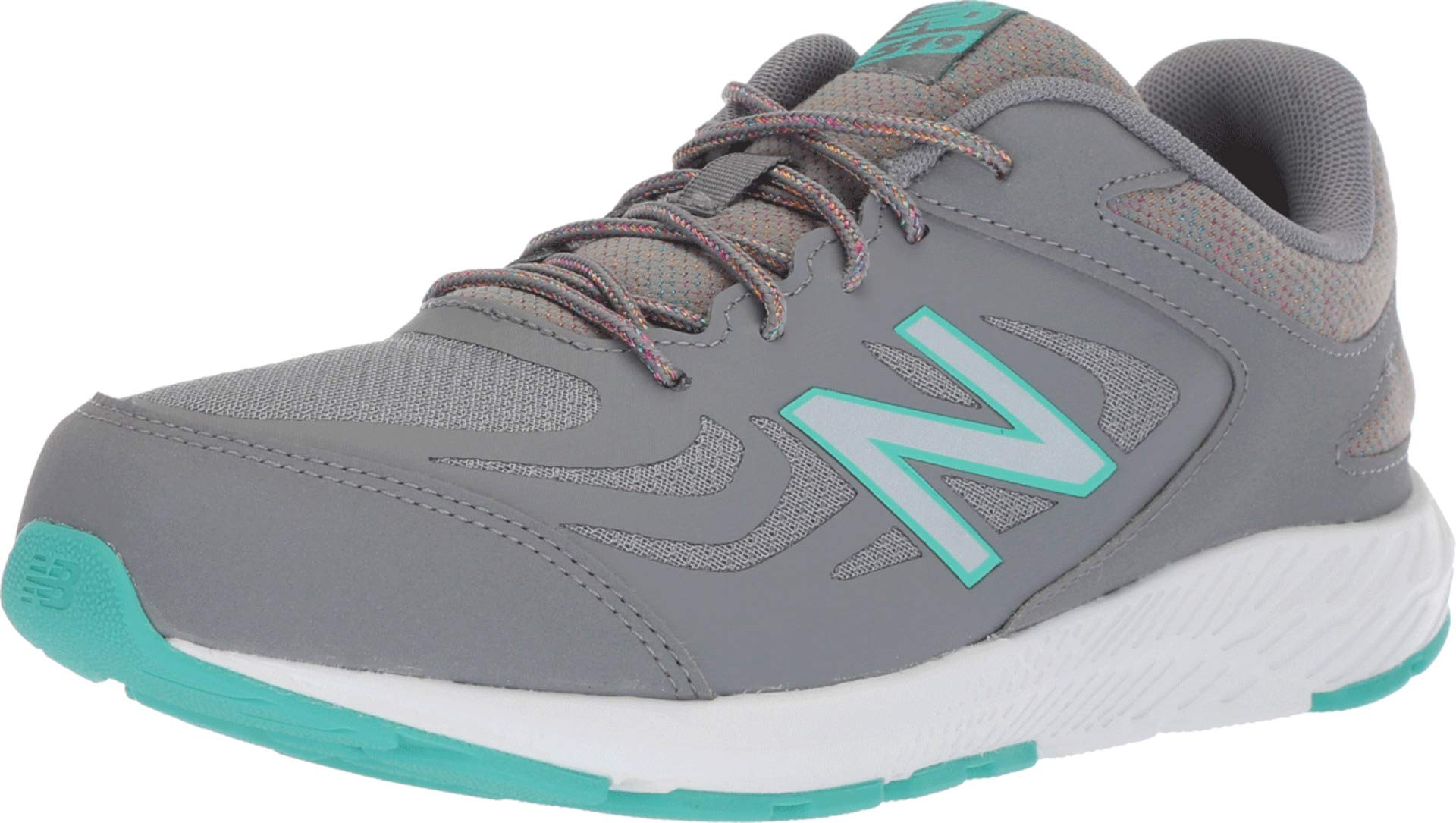 New Balance Kid's 519 V1 Running Shoe, Gunmetal/Aquarius, 5.5 M US Big Kid
