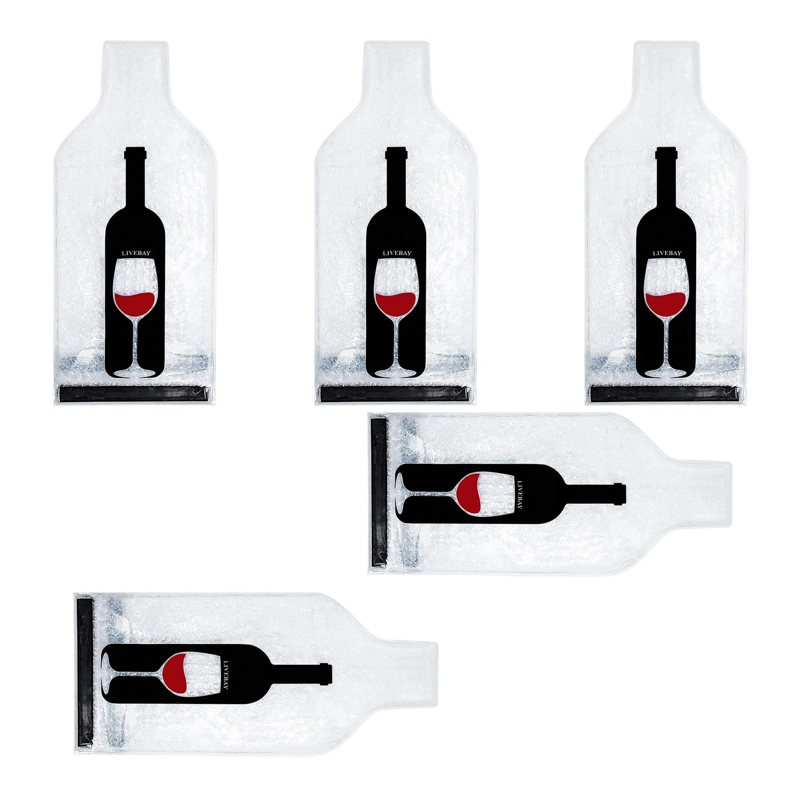 Buxuaaaa Premium Beverage Container Sleeve with Reinforced Border and Thick Cushion Holds 750ml Glass Bottles Collapsing Bottle Planner