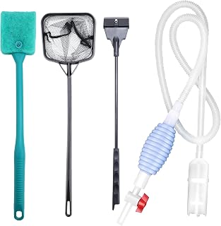 Bomba manual para acuario bomba manual molmbel grava kit de limpieza aspiradora cambio de agua, accesorios de limpieza de suelo de pistón de acuario contiene detergente de algas, pistón de estanque