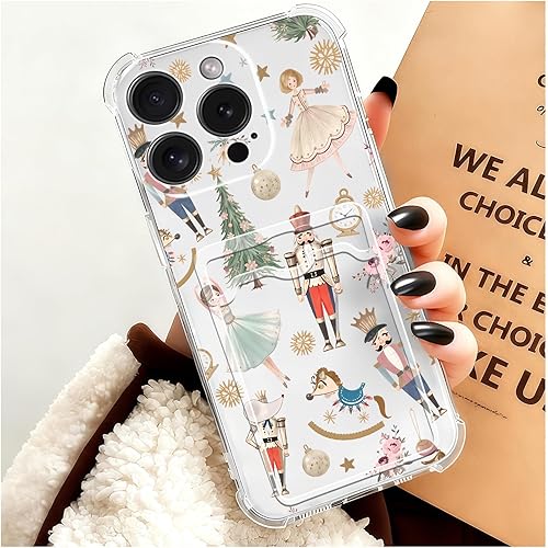 Miniatura 110 de Branwen Funda para iPhone 11 de 6.1 pulgadas, diseño de cascanueces y bailarina, cartera transparente a prueba de golpes, funda de bolsillo de TPU