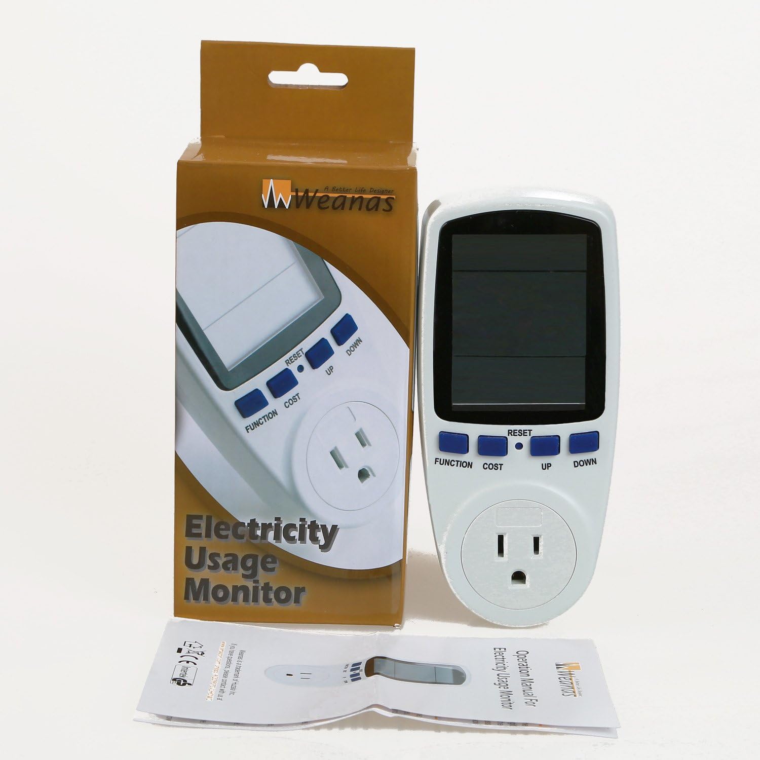 Plug Power Meter Energy Electricity Usage Monitor Energy Cost Monitor Watt Voltage Amps Meter Multi Tester, Control and Reduce Your Energy Costs