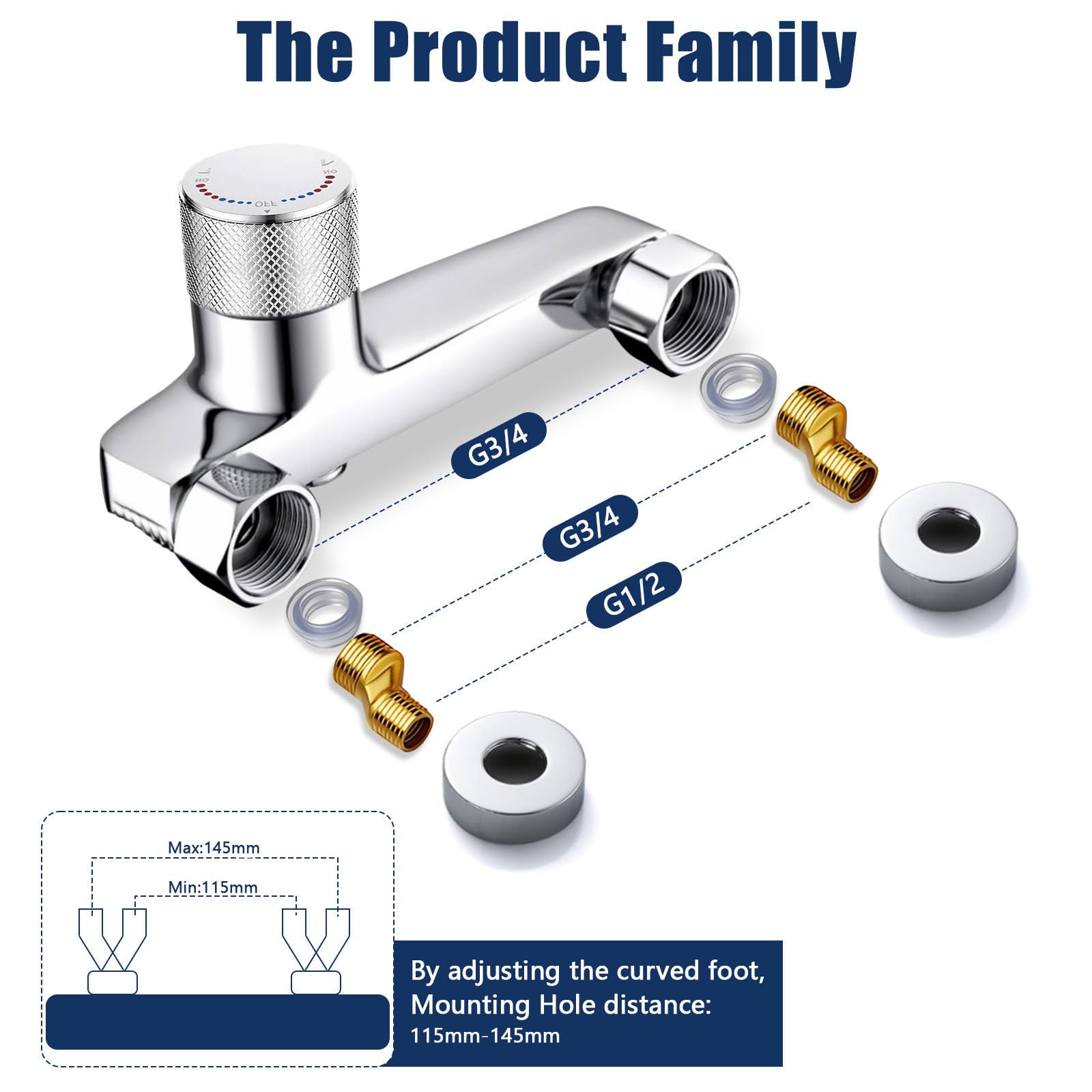 Amazon | 浴室水栓 ツーバルブ混合栓 ワンハンドル混合栓 浴室用 混合