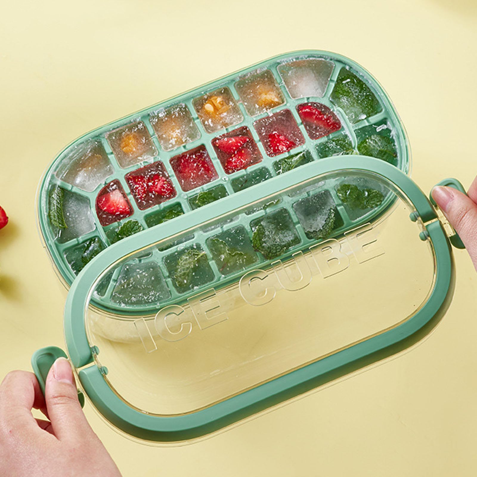 Deckel Aufbewahrung Eiswürfelbehälter, Kugel-eiswürfelbereiter Aufbewahrungsbox, Eiszange Schaufel,B