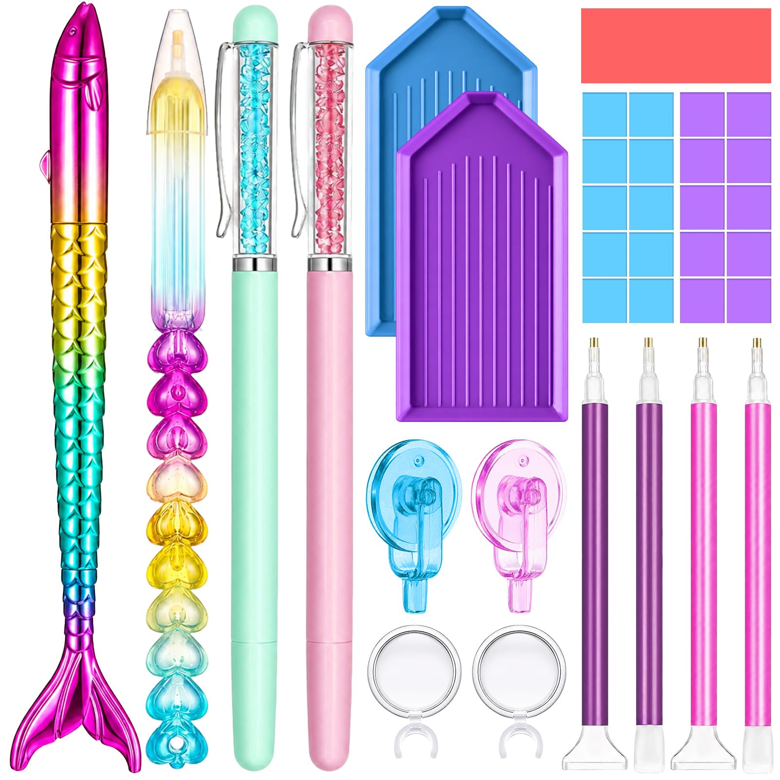 Sheryl&Rain 8 Pcs Diamond Art Pens, 33Pcs Diamond Art Accessories Kits