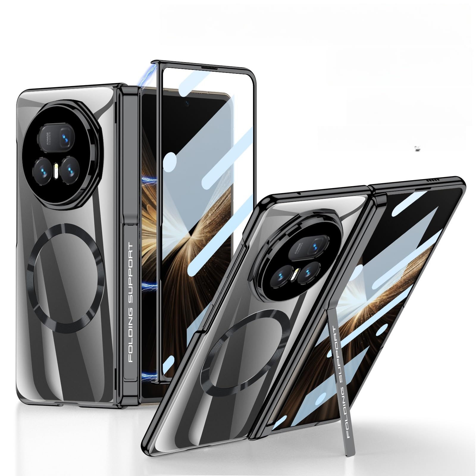 Coque Honor Magic V5 étui transparent antichoc léger rigide noir - 8