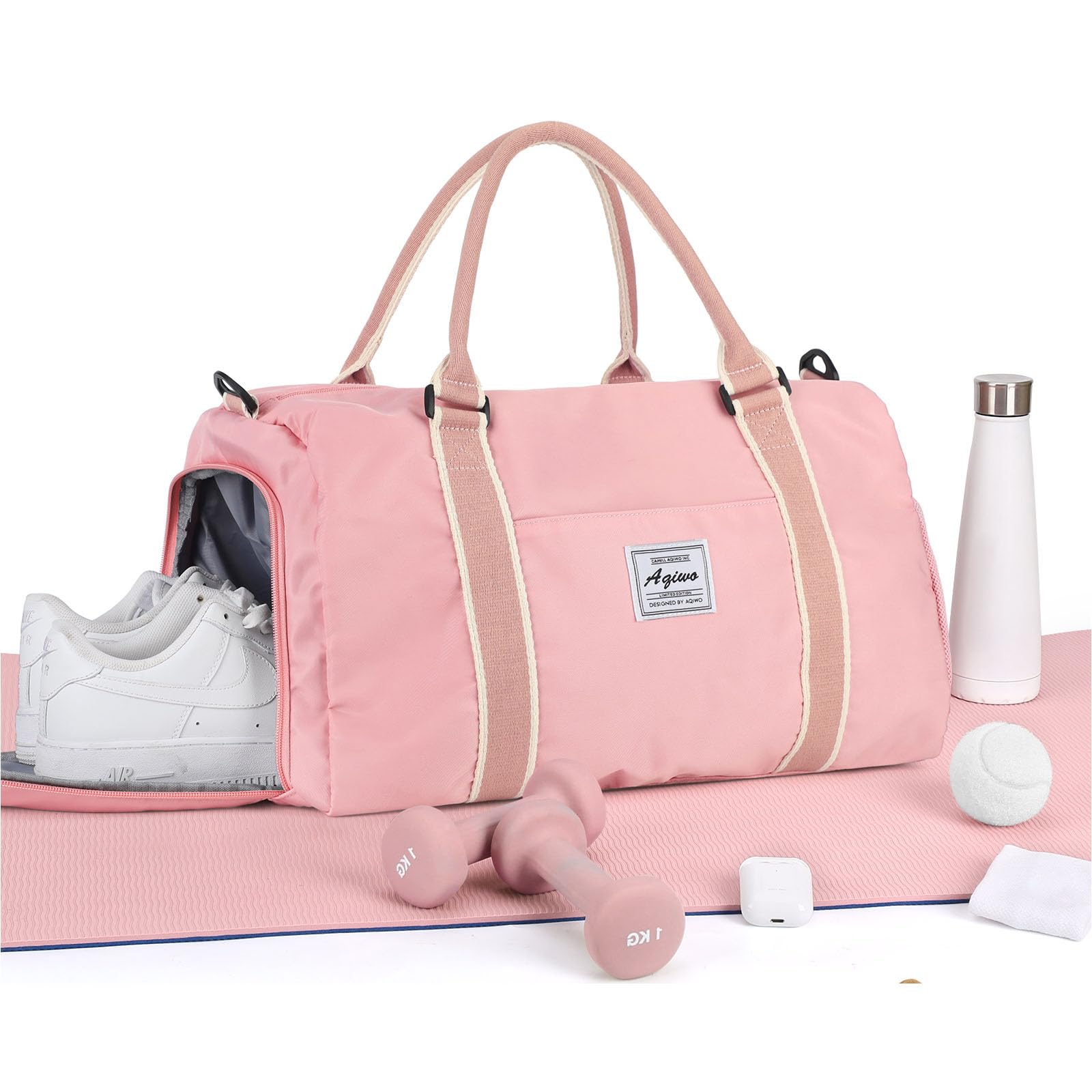 Gym Bag for Women Men with Shoe Compartment&Wet Pocket,Weekend ...