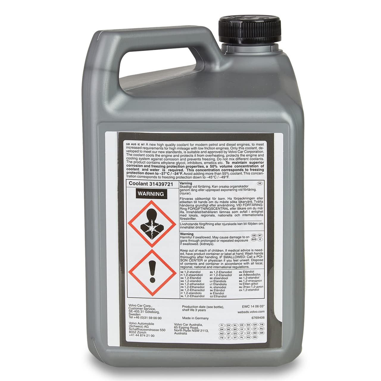 Volvo Original Kühlmittel Konzentrat 4 Liter – OEM 31439721 – Frostschutz & Korrosionsschutz