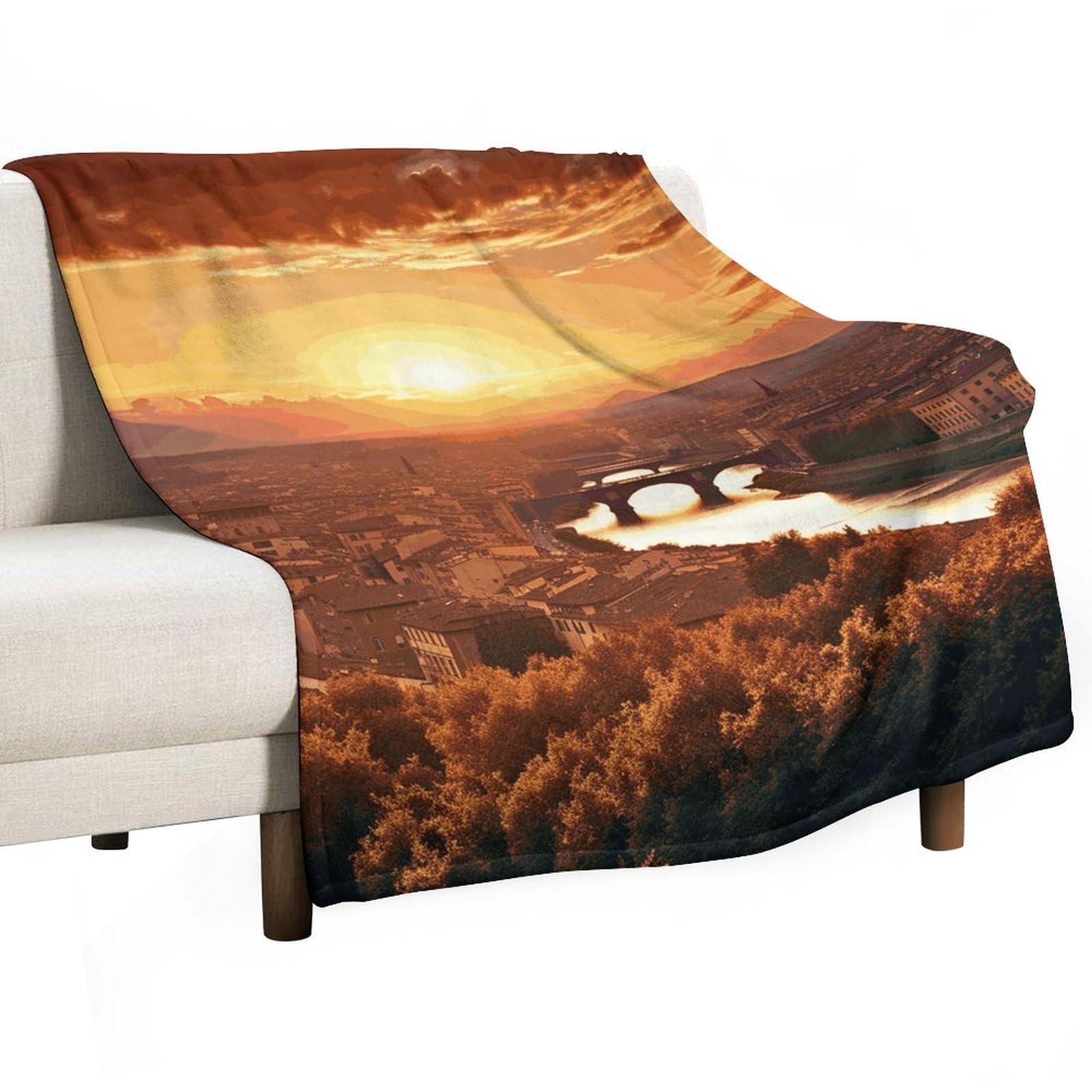 Couverture imprimée flanelle au toucher soyeux et confort supérieur
