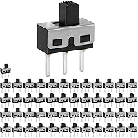 Vista 9 de Interruptor deslizante Montaje en panel 3 Pasador de soldadura ON/OFF 2 Posiciones 50Pcs