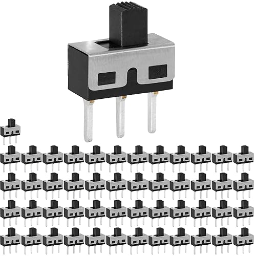 Miniatura 9 de Interruptores deslizantes verticales Micro High Knob 3 Pin 2 Posición 1P2T SPDT Montaje en panel AC 125V 2A