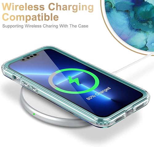 Miniatura 3 de ESDOT - Funda para iPhone 13 Pro Max, con protector de pantalla integrado, funda de grado militar con diseño de moda para mujeres y niñas, funda de