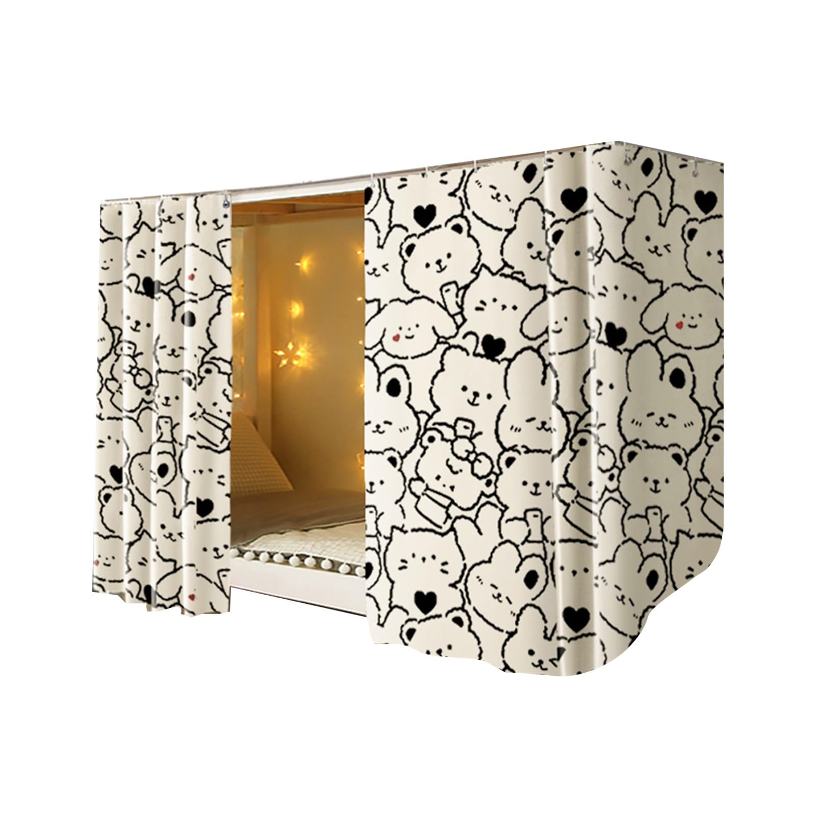 Cortinas de cama litera universales decorativas con toldo de 1.15M