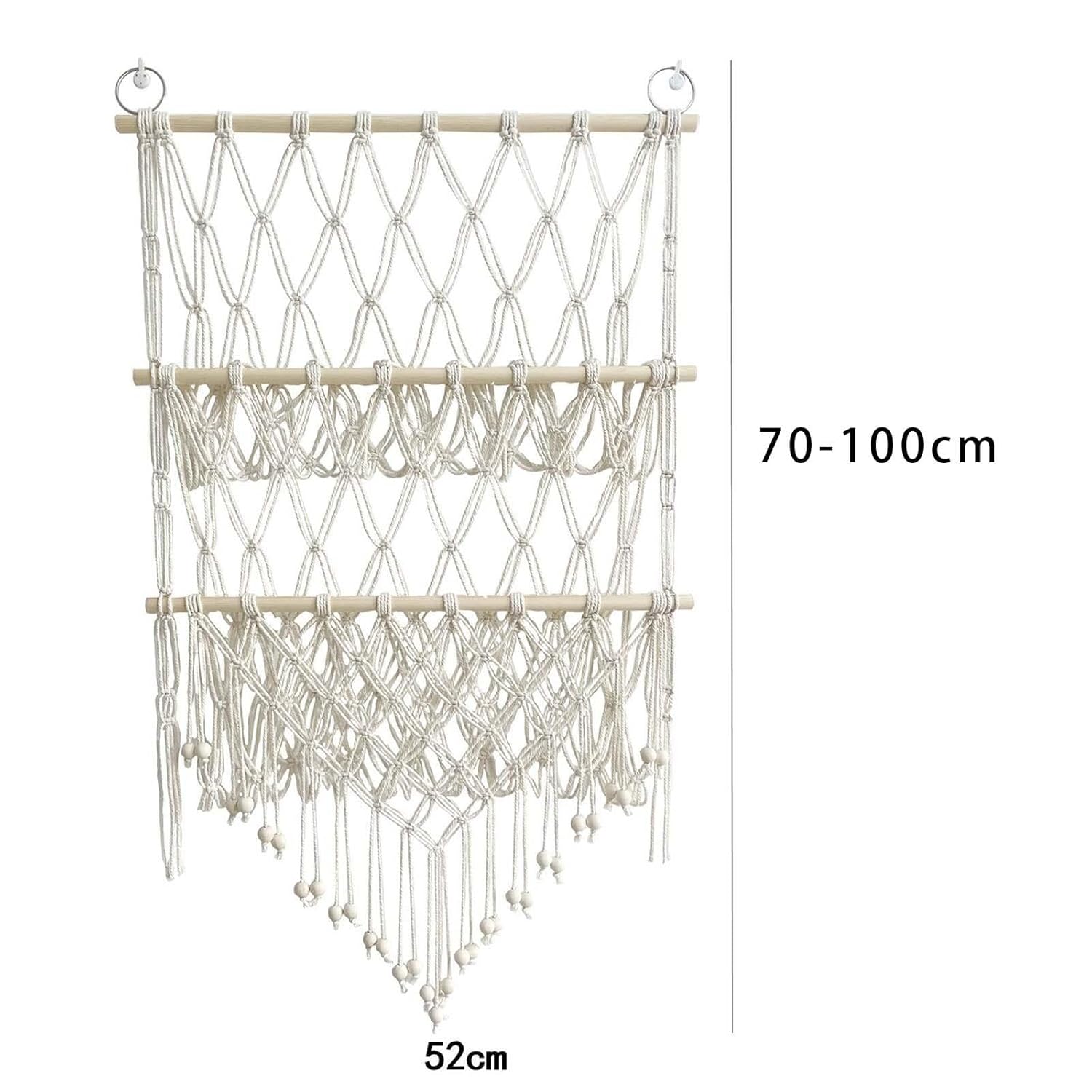 Stuffed Animals Net Hammock Organizer Holder Hand Woven for Home Decor Play Room, Style A