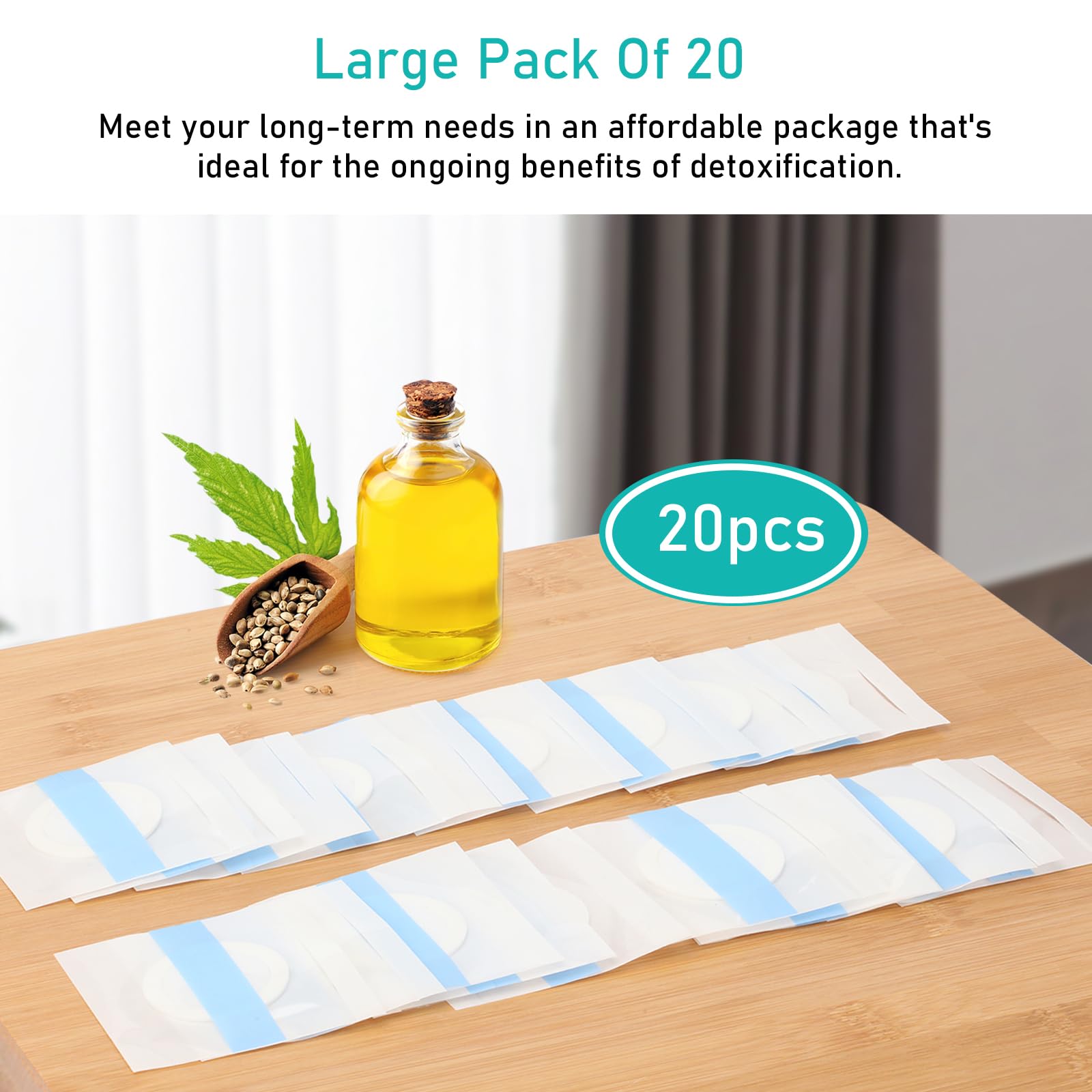 20 Pack Disposable Organic Castor Oil Pack Wrap for Belly Button - Clean and Safe Alternative to Traditional Wrap - Highly Absorbent Belly Button Castor Oil Wraps, Seepage Resistant (Oil Not Included)