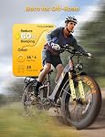 Jasion Thunder Electric Bike,1800W Peak Ebikes for Adults,26''Fat Tire Best Ebike for Men,80 Miles with 864Wh Battery,30+MPH Max Speed Bicycles,400LB Capacity