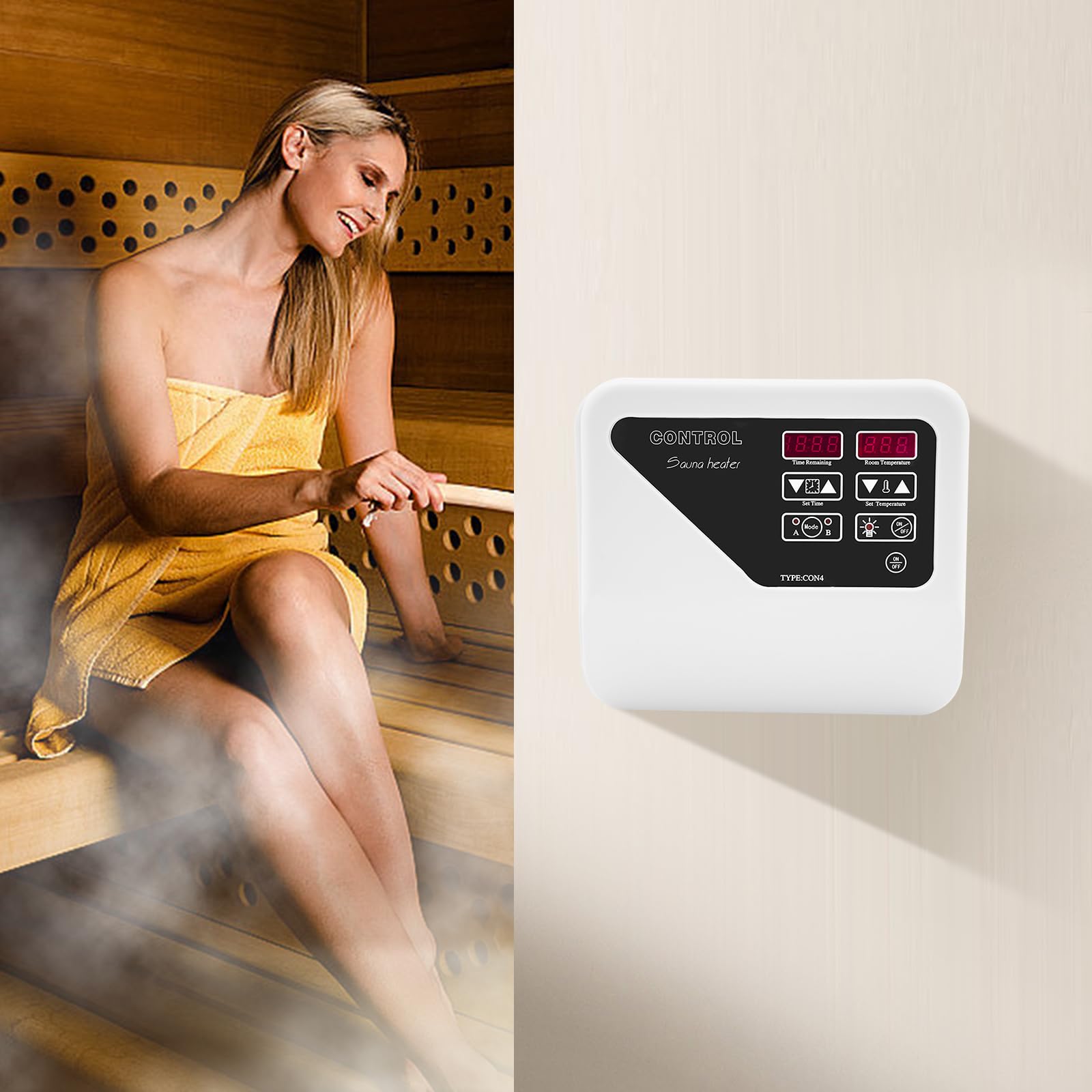 Termostato digital, 380V-415V, con cable de sensor de temperatura, para saunas privadas, spas