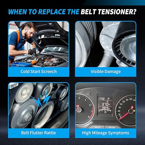 Miniatura 4 de 38376 Tensor de correa automático compatible con Chevrolet Aveo 5 2004-2008 Suzuki Swift+ 2005-2008 Pontiac Wave 5 1.6L 2004-2008