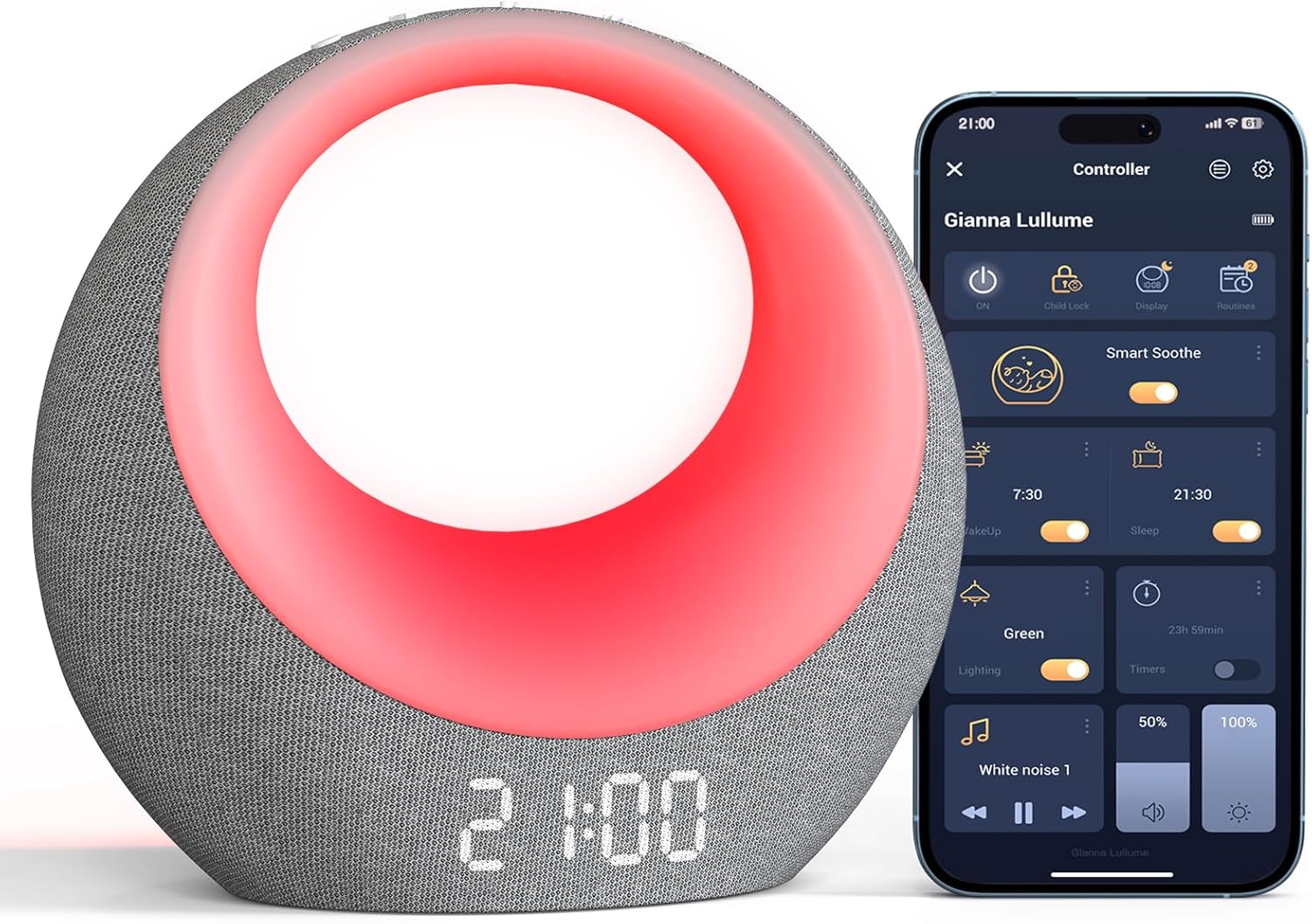 BIRDNEST Baby White Noise Machine for Sleep