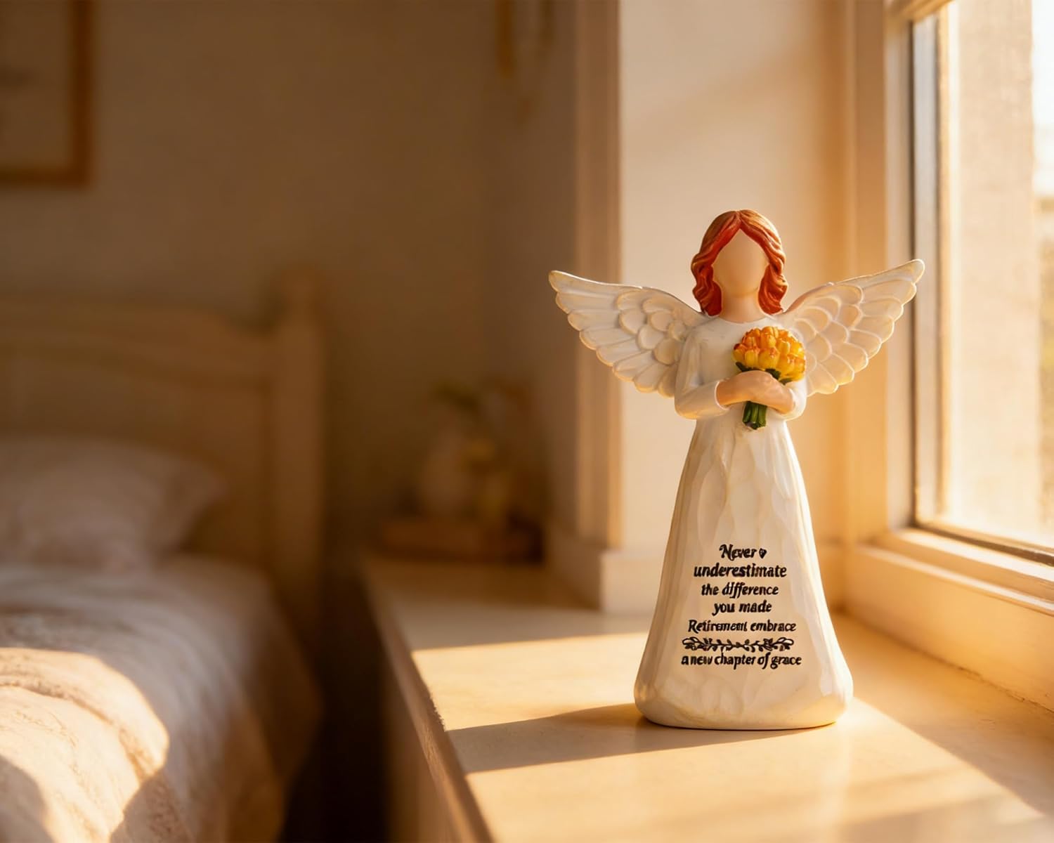 Retirement Gift for Woman, Happy Retirement Gifts for Women Teacher Nurse Friend Coworker, 7” Angel Figurine for Retirement Party Decorations - Image 7