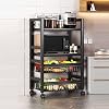 Kitchen storage shelves Multi-Layer Floor-Standing, Shelving Unit with Strong Load-Bearing Capacity, Organizer and Storage Shelf - rack shelf Ideal for Bathroom, Closet, Garage(Color:A2,Size:1