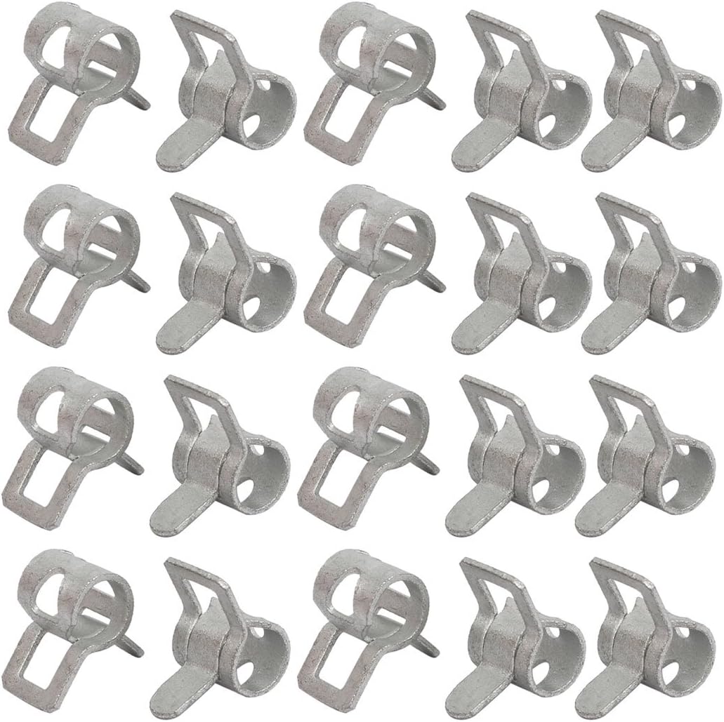 uxcell 20 Pcs 6mm Spring Band Type Action Fuel Hose Pipe Low Pressure Air Clip Clamp