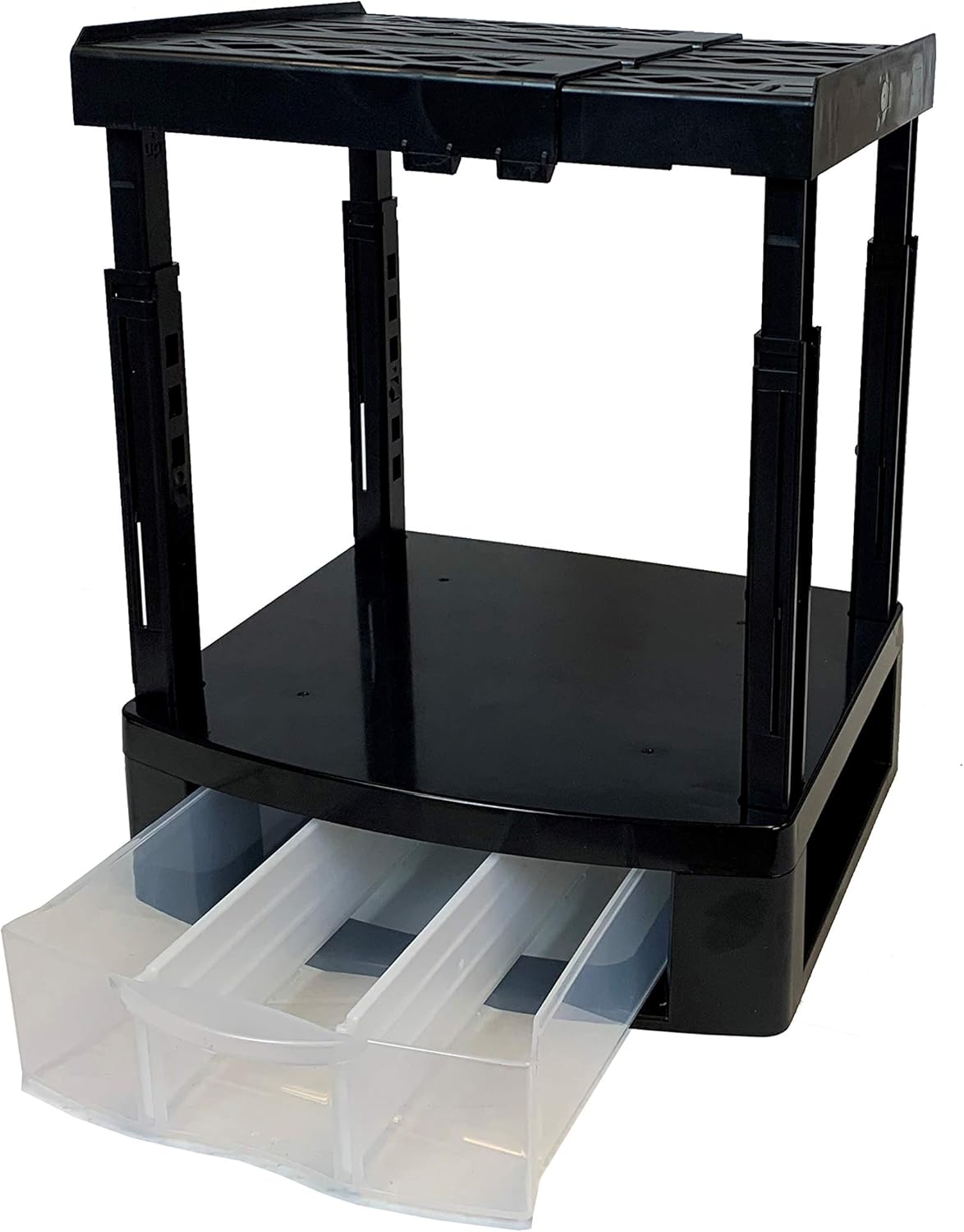 One-Day Sale: Up to 40% Off Tools for School Locker Drawer and Height Adjustable Shelf. Includes 2 Removable Drawer Dividers. Heavy Duty. Fits 12 Inch Wide Locker (Black, Single Drawer)