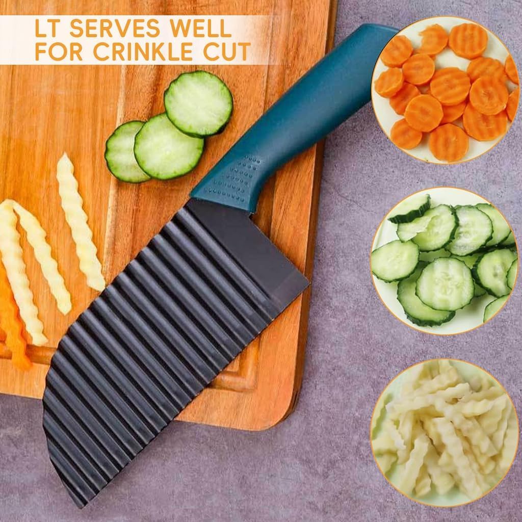 Crinkle Cutter Knife - Wave Slicer for Fries & Veggies -4