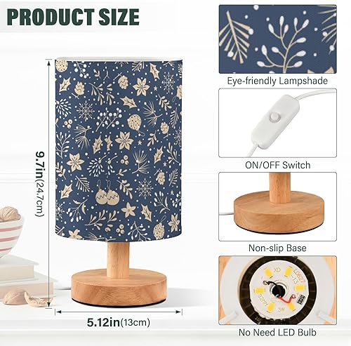 Miniatura 3 de Yuiboo Led Night Light Table Top Lamp Cute Christmas Gold Winter Blue Table Lamps for Kids Home Office lampara de habitacion