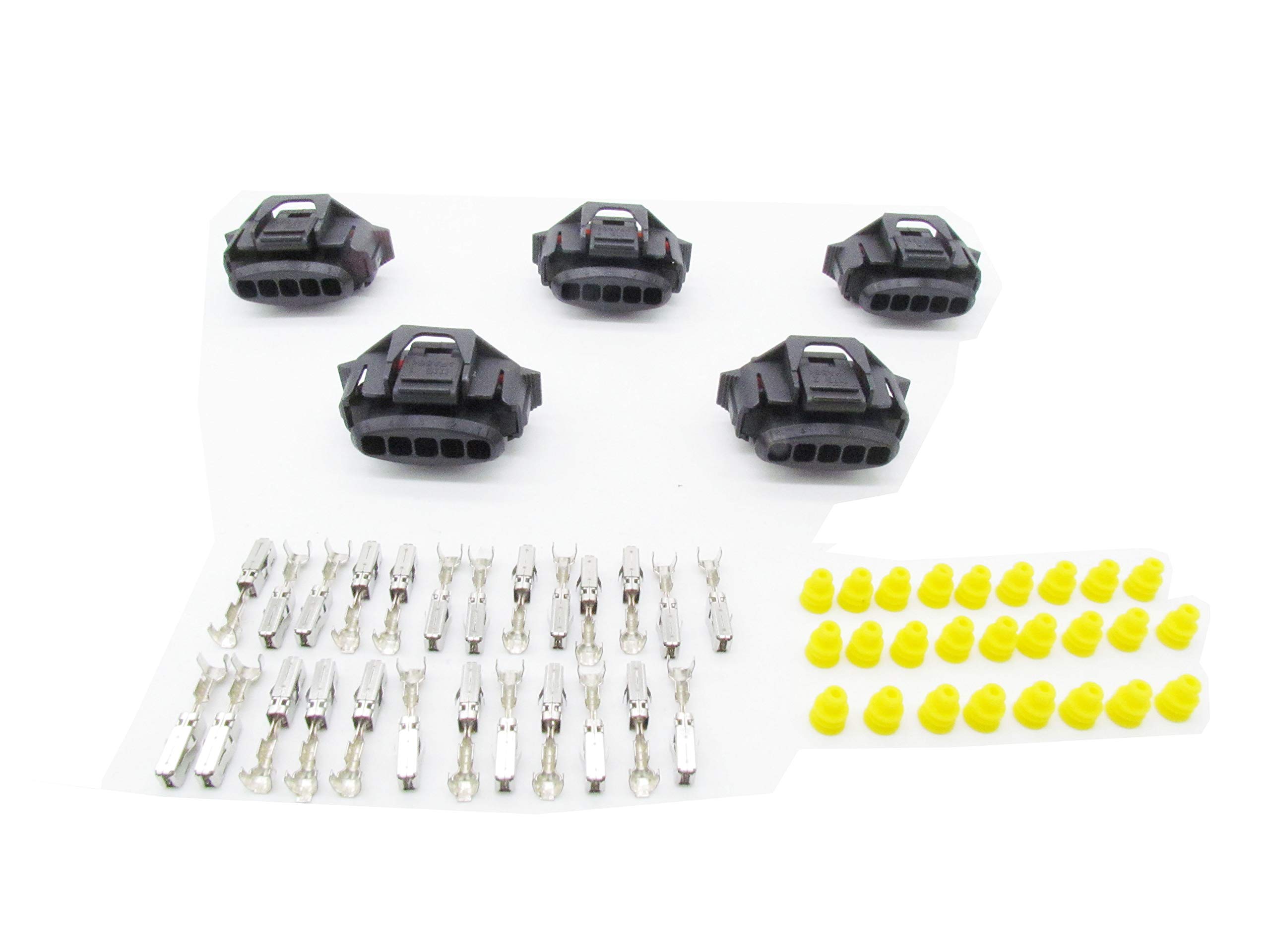 Amazon.com: cncnkaifa 5 Sets 3.5mm 5 Pin Way Female black auto 