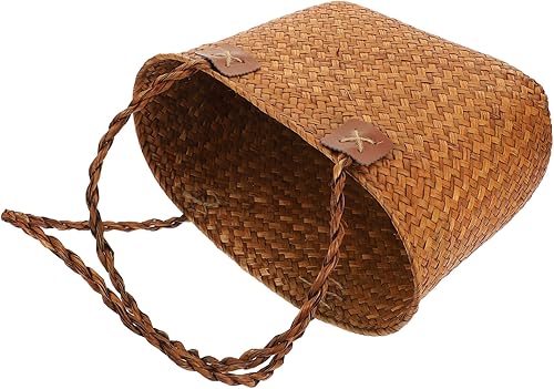 Miniatura 3 de Zerodeko 2pcs storage baskets wicker african basket woven baskets for wedding baskets African shopping basket seagrass plant basket baskets for