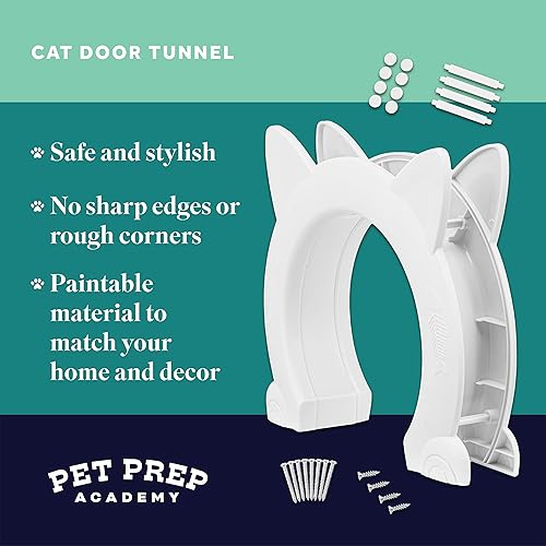 Miniatura 8 de Pet Prep Academy - Puerta de gato Paw Portal - Puerta de gato para puerta interior - Gran regalo para padres de piel y amante de los animales -