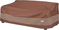 DuckCovers Ultimate Waterproof Patio Sofa Cover 77"W x 35"D x 35"H - All-Weather Outdoor Couch Protection, Mocha Cappuccino