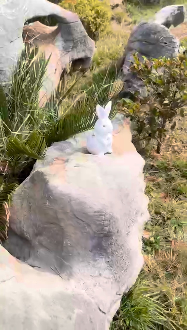 Estatua Decorativa Conejo Grande Resina para Hogar miniatura 7