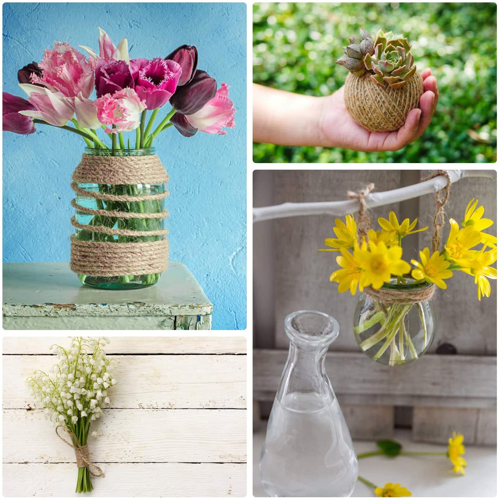 Corda In Sisal Naturale Per Gatti - 50 Metri Per Tiragraffi Fai Da Te | 6mm - Foto 2