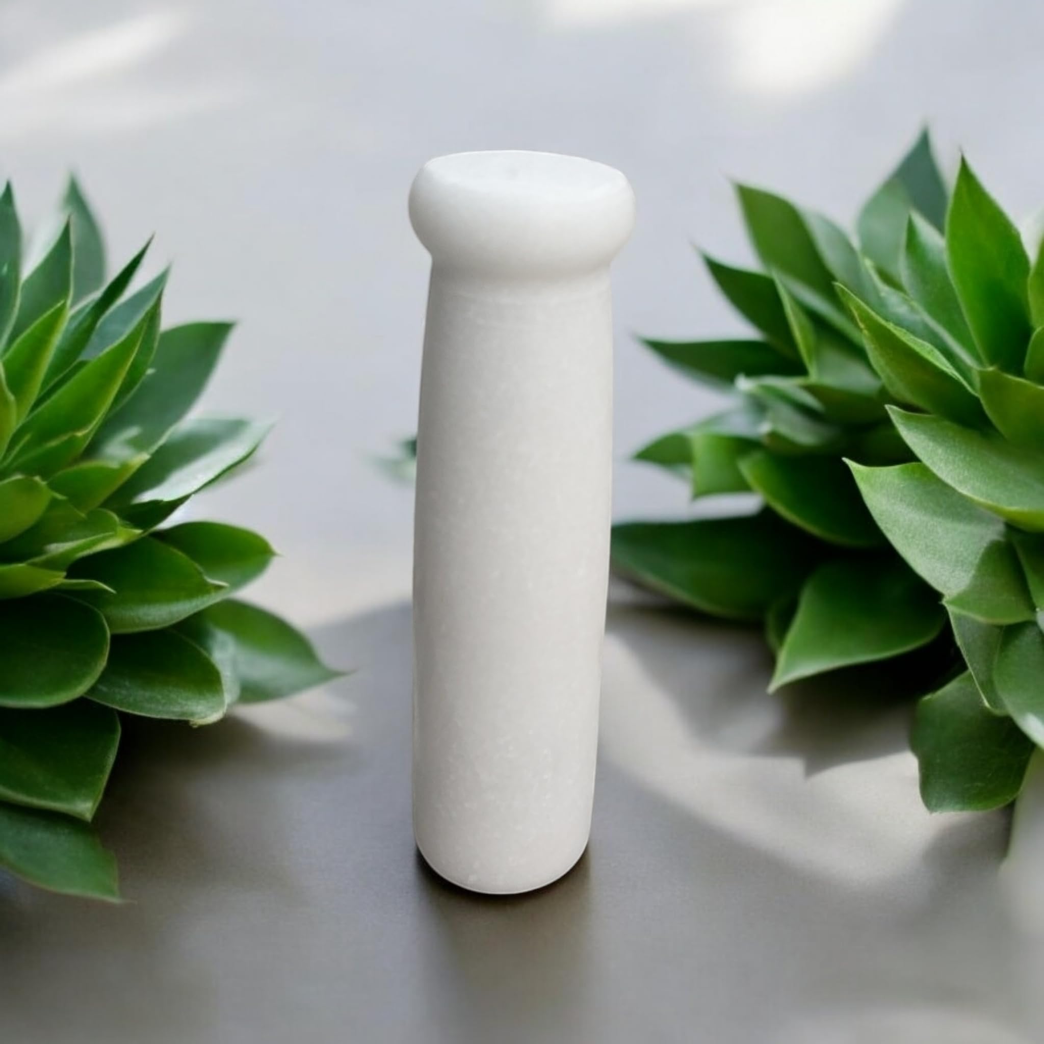 Milap Creations Pestle for mortar, Okhli, khalbatta, Musal for Kitchen (White, 6 Inch)