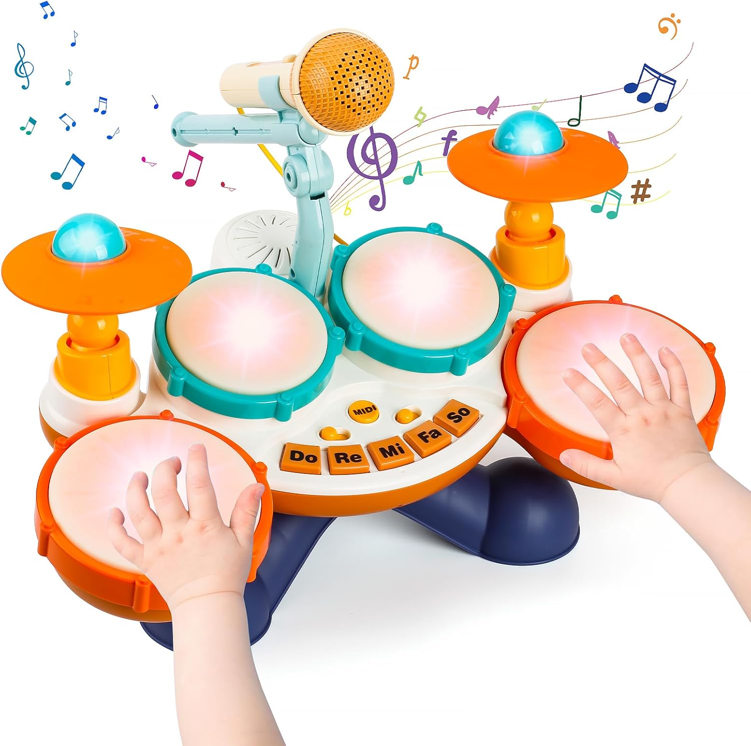 Kids Drum Kit, Baby Musical Instruments Drum Set Toys for Toddlers