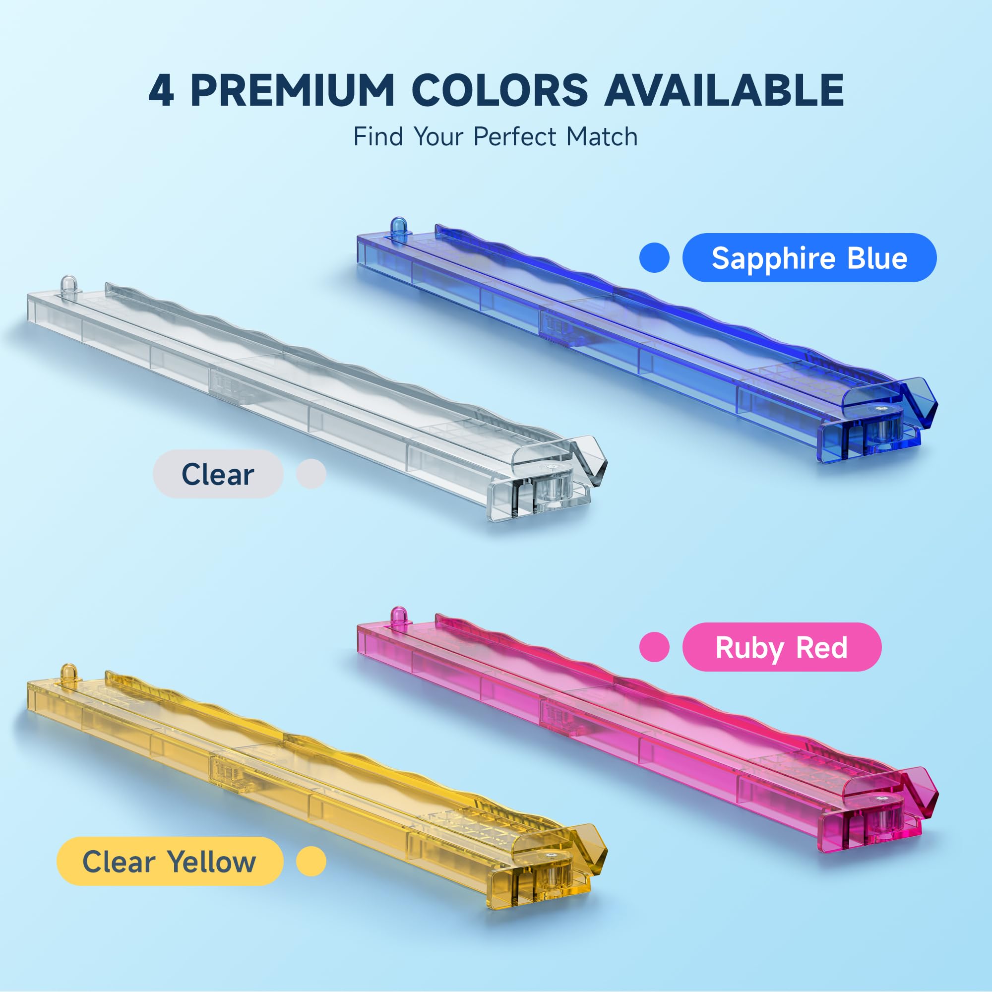 Lot de 4 supports de mahjong de 50,8 cm avec poussoirs – Accessoires de mahjong américains transparents – Supports de mahjong antidérapants et pliables pour carrelage, supports de carrelage